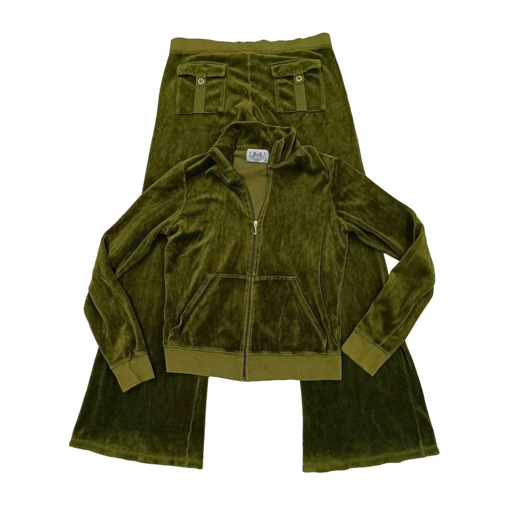 Vintage Juicy Couture Tracksuit Matching Set XL Medium Jacket Pants Pockets Y2k